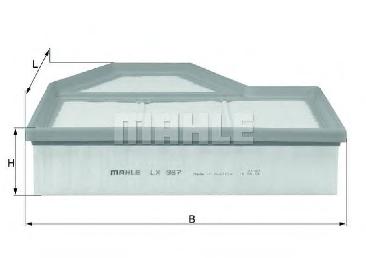 Filtru aer BMW Seria 6 (E63) (2004 - 2010) MAHLE ORIGINAL LX 987 piesa NOUA