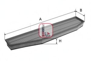 Filtru aer BMW X3 (E83) (2004 - 2011) SOFIMA S 3395 A piesa NOUA