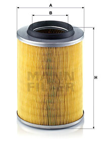 Filtru aer (C16127 MANN-FILTER) HOLDEN,ISUZU,OPEL,VAUXHALL