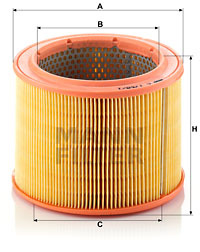 Filtru aer (C17601 MANN-FILTER) Citroen,PEUGEOT