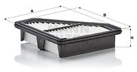 Filtru aer (C20014 MANN-FILTER) HONDA