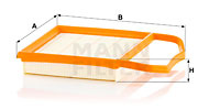 Filtru aer (C21020 MANN-FILTER) MERCEDES-BENZ,MERCEDES-BENZ (BBDC)