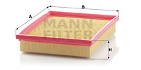 Filtru aer (C22562 MANN-FILTER) HOLDEN,OPEL,VAUXHALL