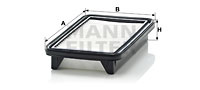 Filtru aer (C23004 MANN-FILTER) FIAT,SUZUKI
