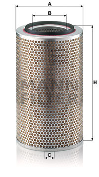 Filtru aer (C234401 MANN-FILTER) BREDAMENARINIBUS,DAF,FENDT,FIAT,FORD,IVECO,KAMAZ,MACK,MAGIRUS-DEUTZ...