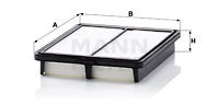 Filtru aer (C24042 MANN-FILTER) SSANGYONG