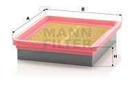 Filtru aer (C2477 MANN-FILTER) FORD ASIA / OCEANIA,FORD AUSTRALIA,MAZDA