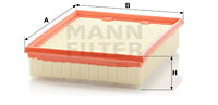 Filtru aer (C251091 MANN-FILTER) RENAULT