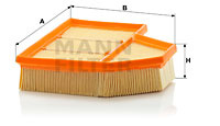 Filtru aer (C25111 MANN-FILTER) BMW