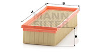 Filtru aer (C2584 MANN-FILTER) MITSUBISHI,SMART