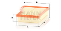 Filtru aer (C26017 MANN-FILTER) MERCEDES-BENZ,MERCEDES-BENZ (BBDC)
