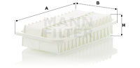Filtru aer (C2620 MANN-FILTER) SUBARU,TAGAZ,TOYOTA