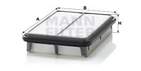 Filtru aer (C26321 MANN-FILTER) HYUNDAI,KIA,TAGAZ