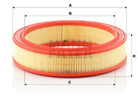 Filtru aer (C2749 MANN-FILTER) FORD,FORD AUSTRALIA,FORD OTOSAN,SKODA