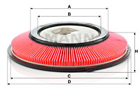Filtru aer (C2821 MANN-FILTER) NISSAN