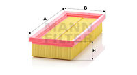 Filtru aer (C2872 MANN-FILTER) FIAT,LANCIA,ZASTAVA