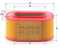 Filtru aer (C29200 MANN-FILTER) MERCEDES-BENZ