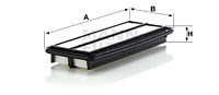 Filtru aer (C35008 MANN-FILTER) HONDA