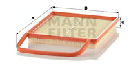 Filtru aer (C3575 MANN-FILTER) SKODA,VW