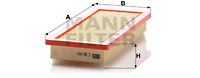 Filtru aer (C36001 MANN-FILTER) Citroen,PEUGEOT