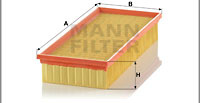 Filtru aer (C37148 MANN-FILTER) FORD