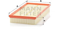 Filtru aer (C37153 MANN-FILTER) AUDI,SEAT,SKODA,VW