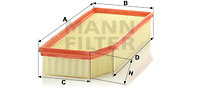 Filtru aer (C38145 MANN-FILTER) MERCEDES-BENZ