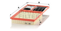 Filtru aer (C3880 MANN-FILTER) SEAT,SKODA,VW