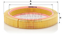 Filtru aer (C41123 MANN-FILTER) MERCEDES-BENZ