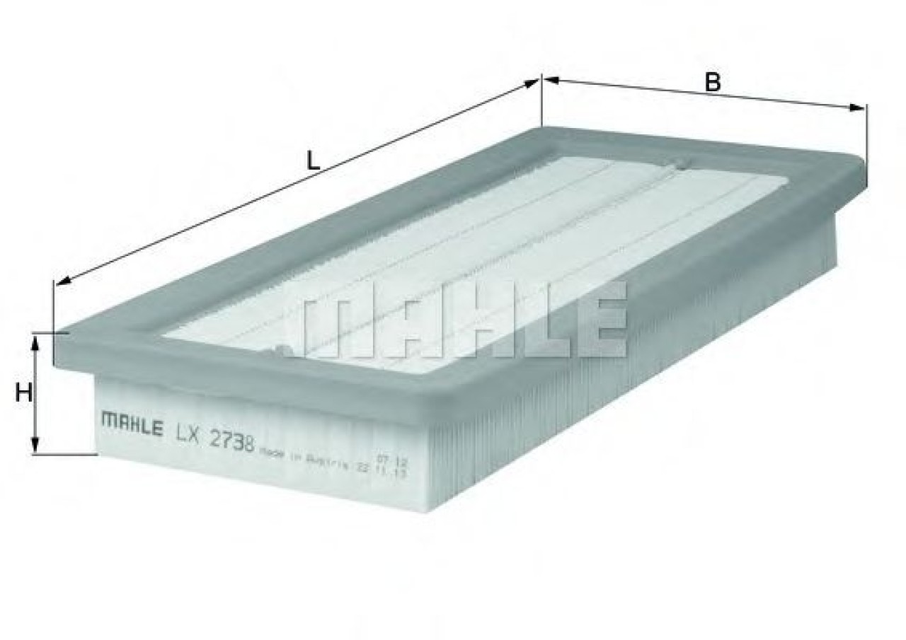 Filtru aer CITROEN NEMO combi (2009 - 2016) MAHLE ORIGINAL LX 2738 piesa NOUA