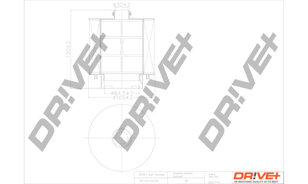Filtru aer (DP1110100192 DRIVE) AUDI