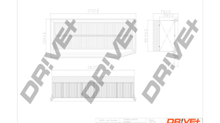 Filtru aer (DP1110100193 DRIVE) DACIA,LADA,NISSAN,RENAULT