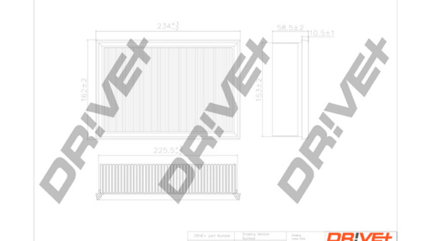 Filtru aer (DP1110100203 DRIVE) CHEVROLET,OPEL,VAUXHALL