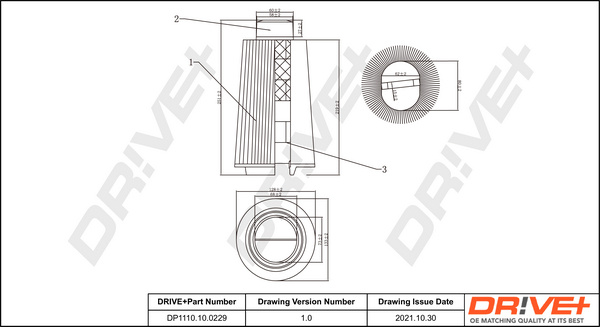 Filtru aer (DP1110100229 DRIVE) MERCEDES-BENZ