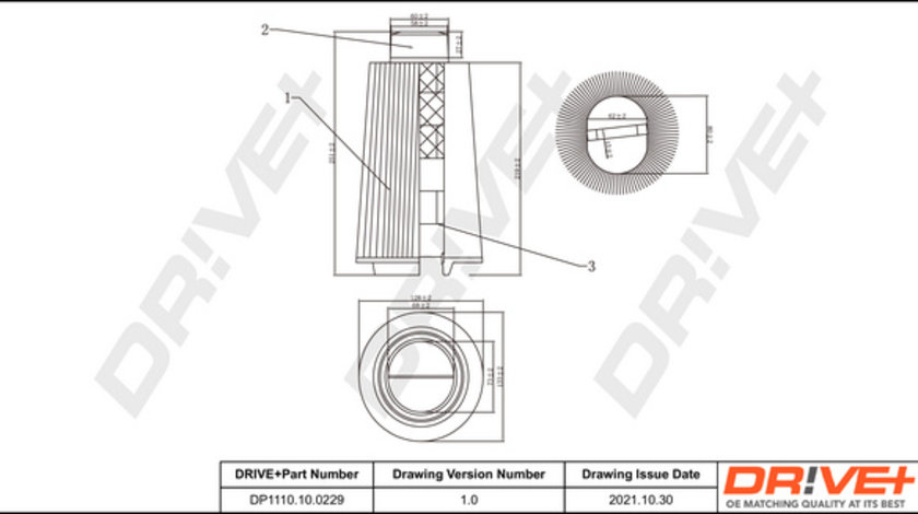 Filtru aer (DP1110100229 DRIVE) MERCEDES-BENZ