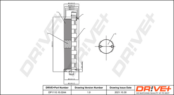 Filtru aer (DP1110100244 DRIVE) MERCEDES-BENZ