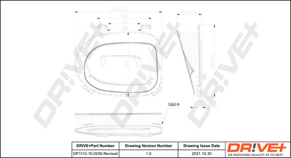 Filtru aer (DP1110100256 DRIVE) BMW