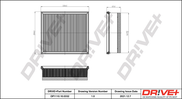 Filtru aer (DP1110100332 DRIVE) BMW