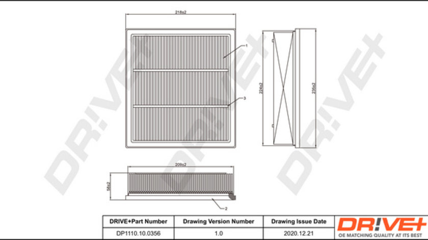 Filtru aer (DP1110100356 DRIVE) INFINITI,MERCEDES-BENZ