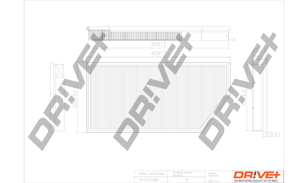 Filtru aer (DP1110100366 DRIVE) MERCEDES-BENZ