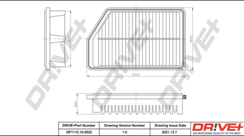 Filtru aer (DP1110100522 DRIVE) HYUNDAI,KIA