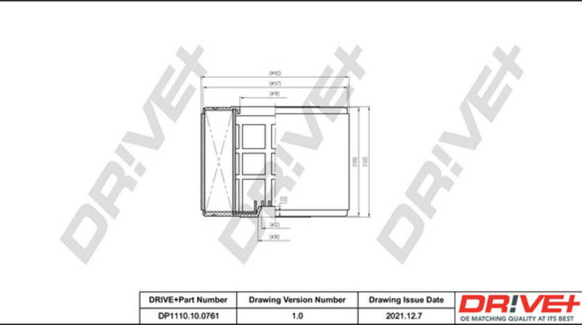 Filtru aer (DP1110100761 DRIVE) AUDI