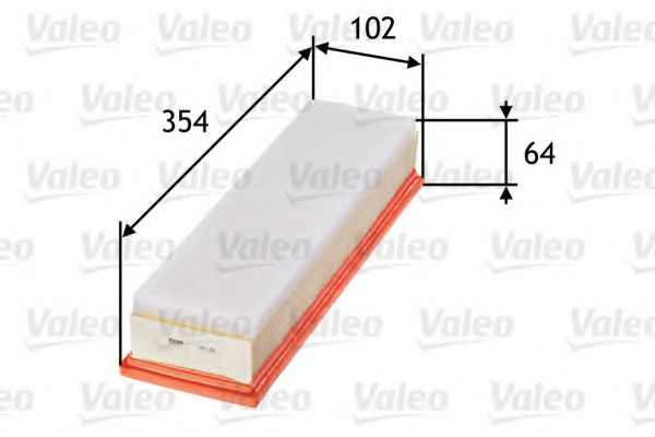 Filtru aer FIAT PUNTO Cabriolet (176C) (1994 - 2000) VALEO 585311 piesa NOUA