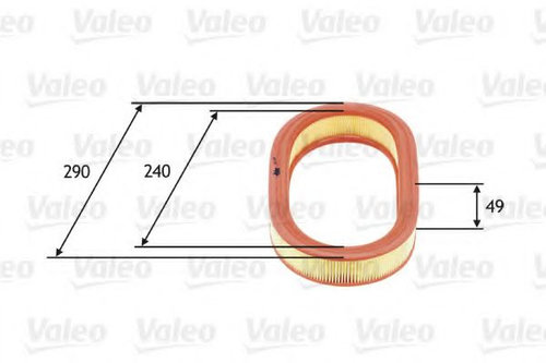 Filtru aer FORD COURIER (F3L, F5L) (1991 - 1996) VALEO 585640 piesa NOUA