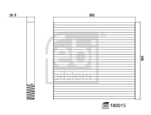 Filtru, aer habitaclu (180015 FEBI BILSTEIN) DACIA,RENAULT,RENAULT (DFAC)