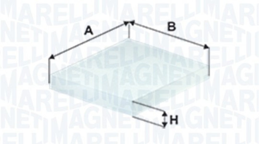 Filtru, aer habitaclu (350203065010 MAGNETI MARELLI) ABARTH,ALFA ROMEO,Citroen,FIAT,OPEL,PEUGEOT,VAUXHALL