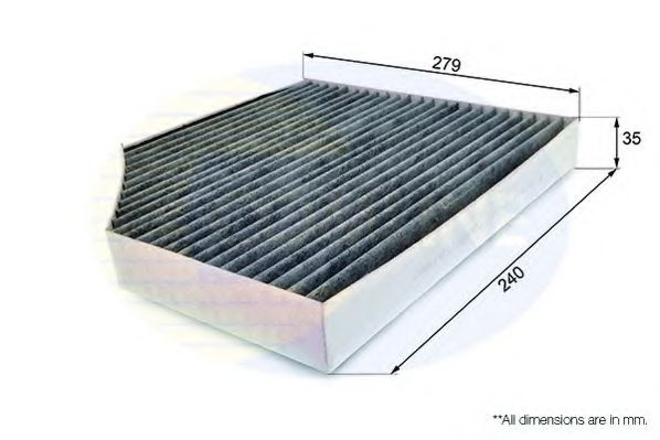 Filtru, aer habitaclu AUDI A4 (8K2, B8) (2007 - 2015) COMLINE EKF106A piesa NOUA