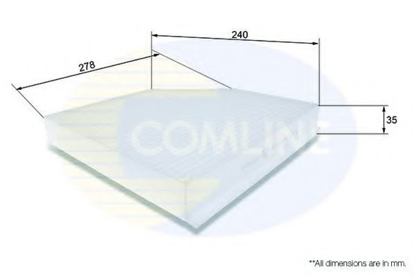 Filtru, aer habitaclu AUDI A4 (8K2, B8) (2007 - 2015) COMLINE EKF106 piesa NOUA