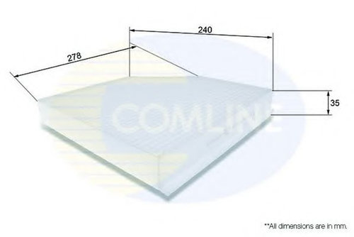 Filtru, aer habitaclu AUDI Q5 (8R) (2008 - 2016) COMLINE EKF106 piesa NOUA