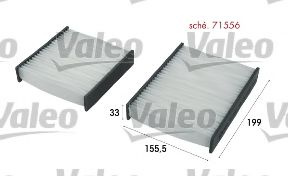 Filtru, aer habitaclu CITROEN DS3 (2009 - 2015) VALEO 715556 piesa NOUA